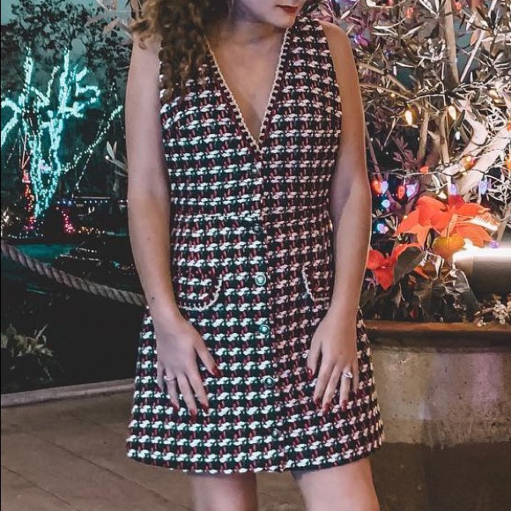 Plaid Knit dress